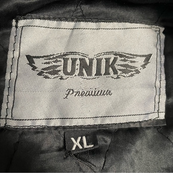 VTG UNIK Premium Black Fringe Conchos Leather Motorcycle Jacket Size… - Picture 14 of 16